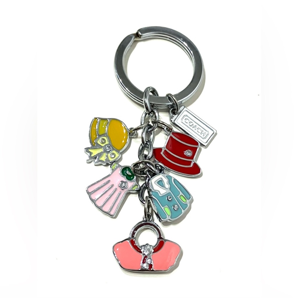 Coach Rare Enamel Rhinestone Outfits Keychain